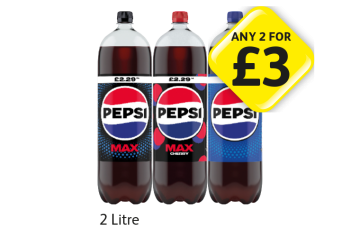 Pepsi, Max, Cherry Max - Any 2 for £3 at Londis