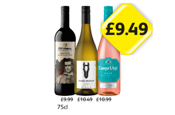 19 Crimes Red Wine, Dark Horse Chardonnay, Campo Viejo Rosé - Now Only £9.49 at Londis