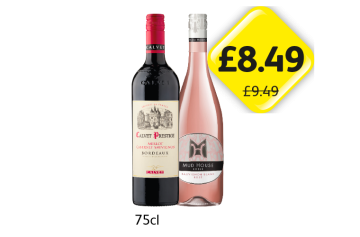 Calvet Prestige Bordeaux, Mud House Sauvignon Blanc Rosé - Now Only £8.49 at Londis