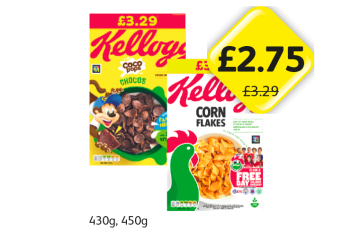 Coco Pops Chocos, Corn Flakes - Now Only £2.75 at Londis