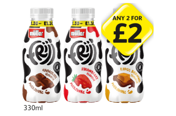 Frijj Chocolate, Strawberry, Fudge Brownie - Any 2 for £2 at Londis