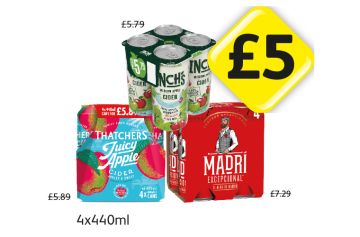 Inch's Cider, Thatcher's Juicy Apple, Madri - Now Only £5 at Londis