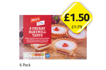 Jack's Cherry Bakewell Tarts - Now Only £1.50 at Londis