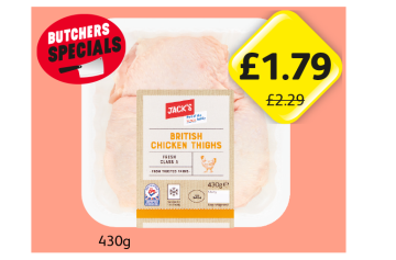 Jack's British Chicken Thighs - Now Only £1.79 at Londis