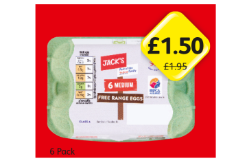 Jack's Medium Eggs - Now Only £1.50 at Londis