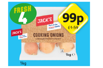 Jack's Cooking Onions - Now Only 99p at Londis