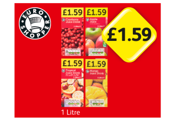 Juice Drink Cranberry, Apple, Tropical, Mango - Now Only £1.59 at Londis