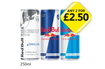 Red Bull, Sugarfree, Coconut - Any 2 for £2.50 at Londis