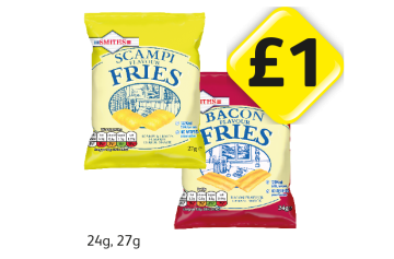 Scampi Fries, Bacon Fries - Now Only £1 at Londis