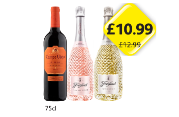 Campo Viejo Rioja Reserva, Freixenet Italian Rosé, Prosecco - Now Only £10.99 at Londis