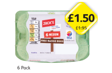 Jack's Medium Eggs - Now Only £1.50 at Londis