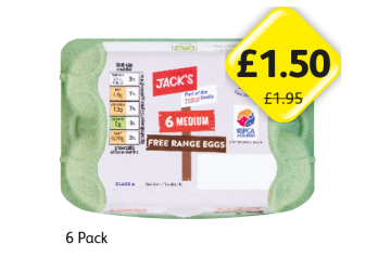 Jack's Medium Eggs - Now Only £1.50 at Londis