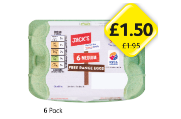 Jack's Medium Eggs - Now Only £1.50 at Londis