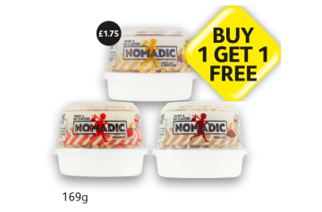 Nomadic Blusters Chocolate & Honeycomb, Strawberry, Double Choc - Buy 1 Get 1 FREE at Londis