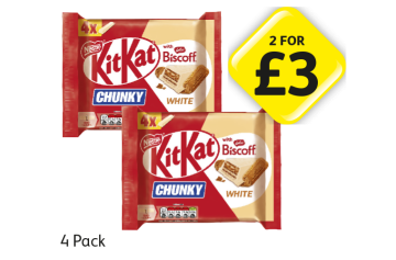 KitKat Chunky Biscoff White - 2 for £3 at Londis