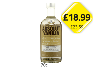 Absolut Vanilia Vodka - Now Only £18.99 at Londis