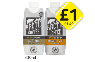 Arctic Coffee Café Late, Caramel Latte - Now Only £1 each at Londis