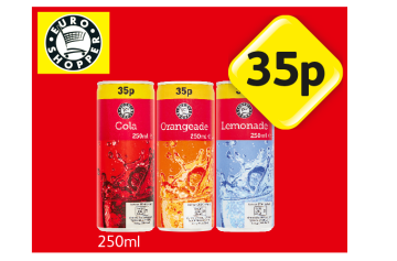 Cola, Orangeade, Lemonade - Now Only 35p each at Londis
