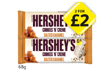 Hershey's Cookies 'N' Crème Salted Caramel - 2 for £2 at Londis