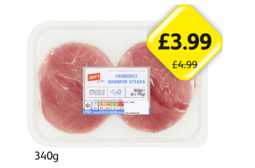 Jack's Unsmoked Gammon Steaks - Now Only £3.99 at Londis
