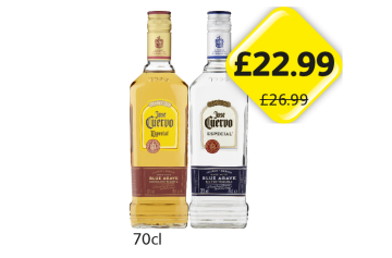 Jose Cuervo Tequila Blue Agave Reposado, Silver - Now Only £22.99 at Londis