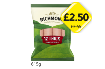 Richmond Thick Pork Sausages - Now Only £2.50 at Londis