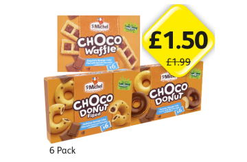 St Michel Choco Waffle, Donut, Filled - Now Only £1.50 each at Londis