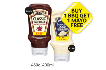 Heinz Classic Barbecue Sauce, Mayonnaise - Buy 1 BBQ Get 1 Mayo FREE at Londis