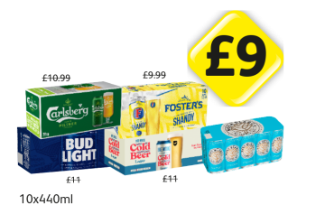 Carlsberg Pilsner, Fosters Shandy Bud Light, Brewdog Cold Beer, Rosa Blanca - Now Only £9 at Londis