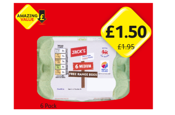 Jack's Medium Eggs - Now Only £1.50 at Londis