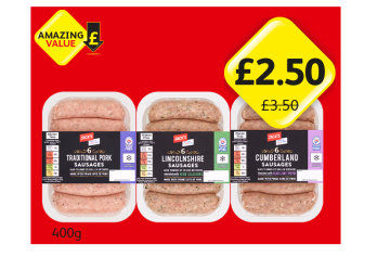 Jack's Sausages Traditional Pork, Lincolnshire, Cumberland - Now Only £2.50 at Londis