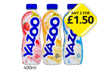 Yazoo Strawberry, Banana, Vanilla - Any 2 for £1.50 at Londis